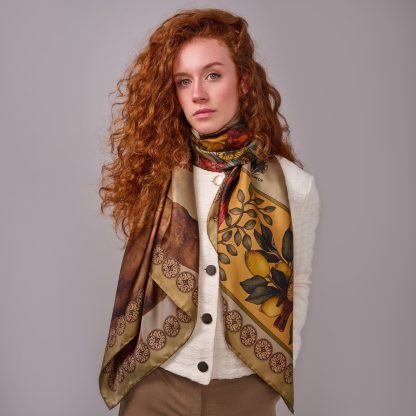 Natural Wonderful Journey Silk Square Scarf - Image 3