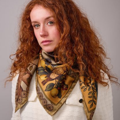 Natural Wonderful Journey Silk Square Scarf - Image 2