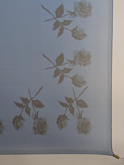 Blue and black rose silk scarf - Image 3