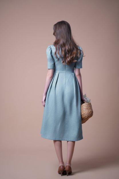 Vintage Linen Dress - Image 5