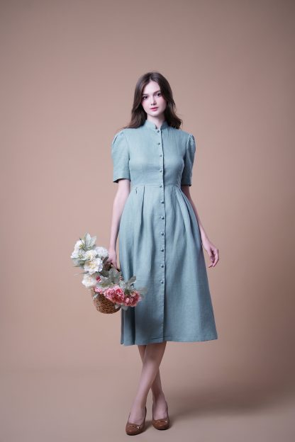 Vintage Linen Dress - Image 2