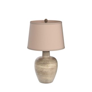 Handmade textured ceramic table lamp