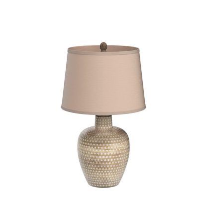 Handmade textured ceramic table lamp