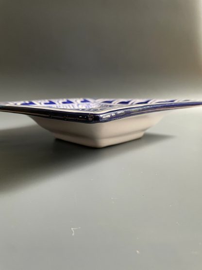 Exotic blue and white square plate - Image 2