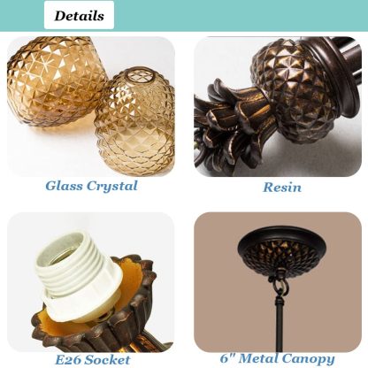 Pineapple Shaped Glass Chandelier - Image 5