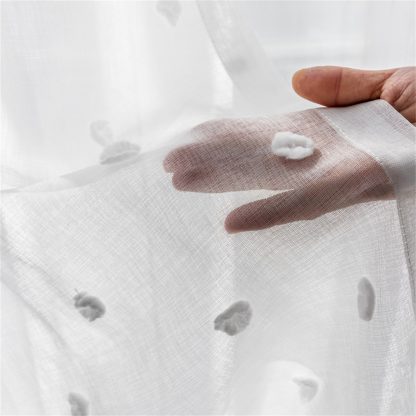 Fur ball polka dot short curtain - Image 3