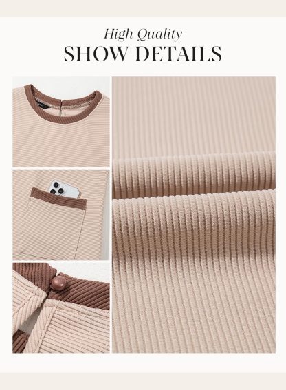 Retro contrast knitted dress - Image 6