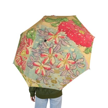 Japanese style flower folding umbrella - Image 4