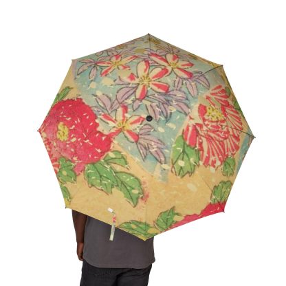 Japanese style flower folding umbrella - Image 3