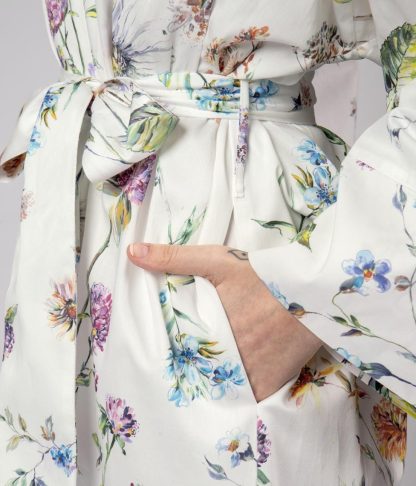 Printed silk robe - Image 5