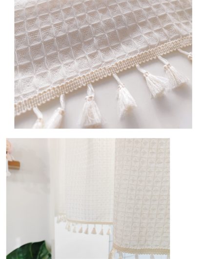 Solid color tassel half curtain - Image 2