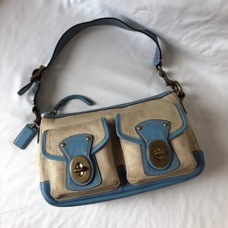 Contrast print leather shoulder bag