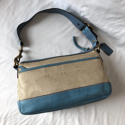 Contrast print leather shoulder bag - Image 4