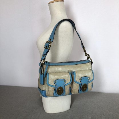 Contrast print leather shoulder bag - Image 2