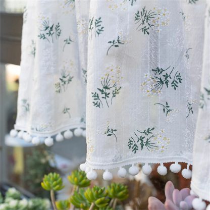 Fresh plant print half curtain - Image 4