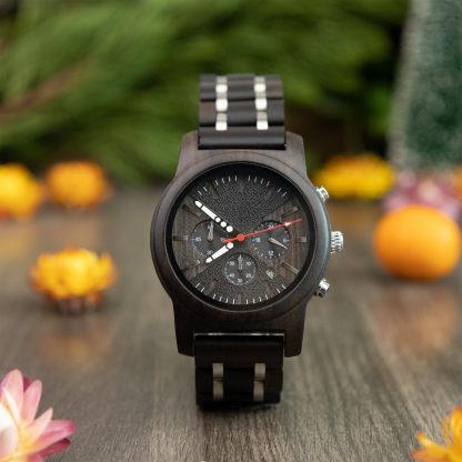 Wooden multi-function quartz watch - Image 3