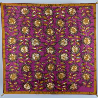Vintage floral silk square scarf