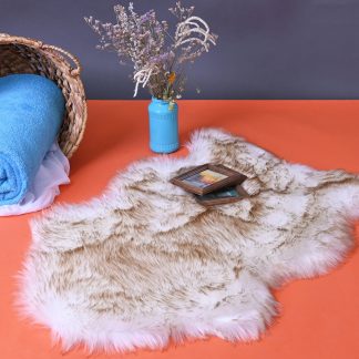 Natural style faux sheepskin rug