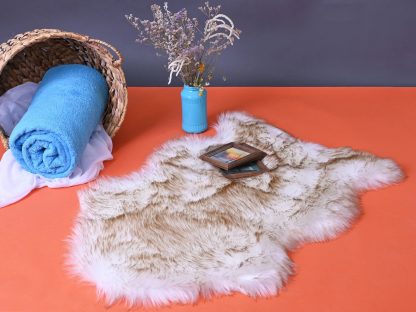 Natural style faux sheepskin rug