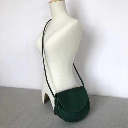 Vintage Green Saddle Bag - Image 3