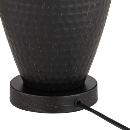 Vintage Hammer Pattern Ceramic Table Lamp - Image 2