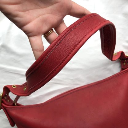Burgundy leather bucket bag - Image 6