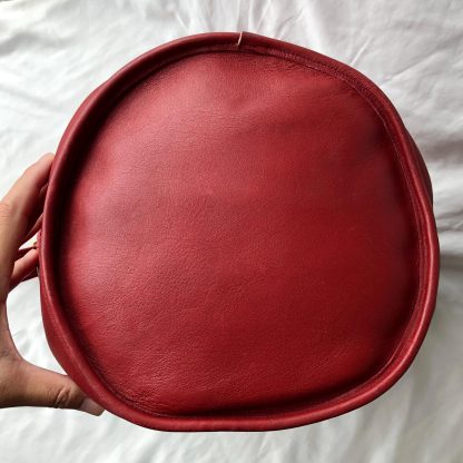 Burgundy leather bucket bag - Image 2