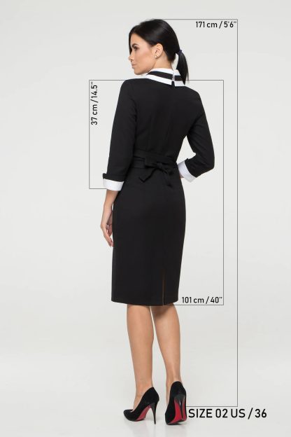 Contrast Collar Dress - Image 6