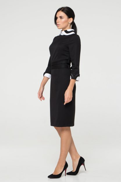 Contrast Collar Dress - Image 5