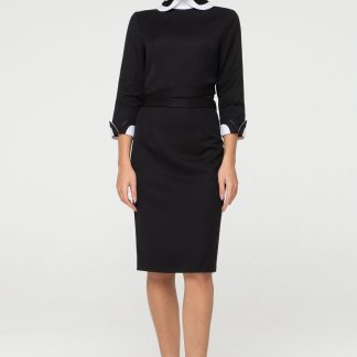 Contrast Collar Dress
