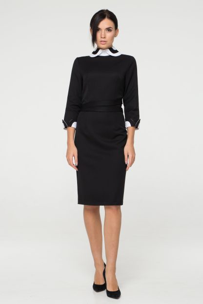 Contrast Collar Dress