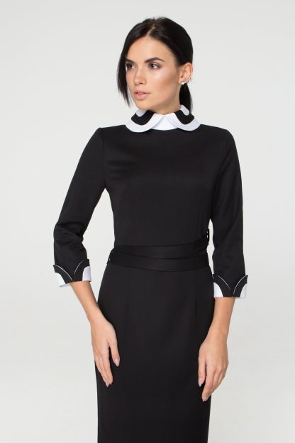 Contrast Collar Dress - Image 2