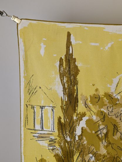 Pastoral style hand-painted silk square scarf - Image 4