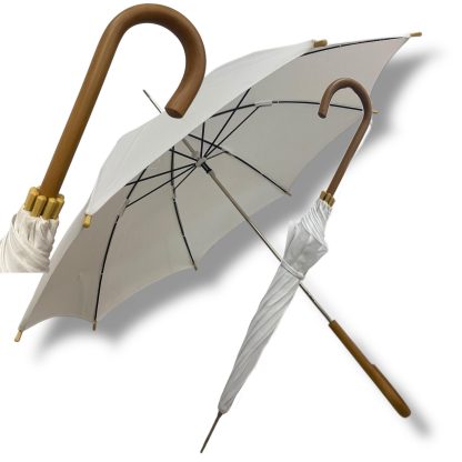 Simple solid wood curved handle long handle umbrella - Image 10