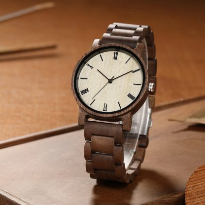 Black needle design simple style wooden watch - Image 2