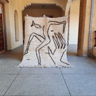 Artistic handmade wool carpet