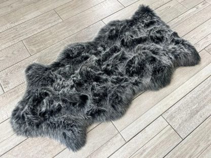Mysterious style dark grey imitation sheepskin carpet - Image 5