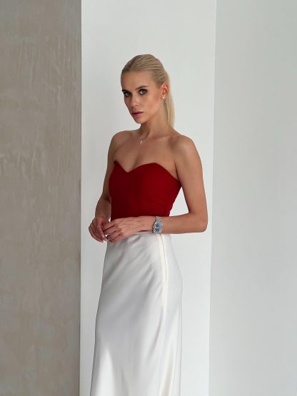 Red tube top