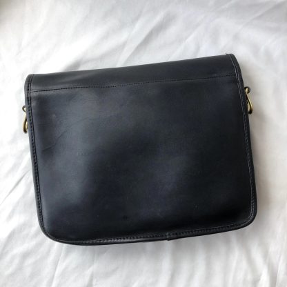 Classic black leather messenger bag - Image 4