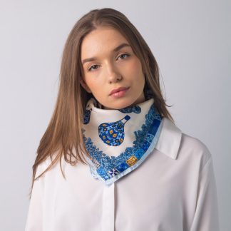 Art print silk scarf