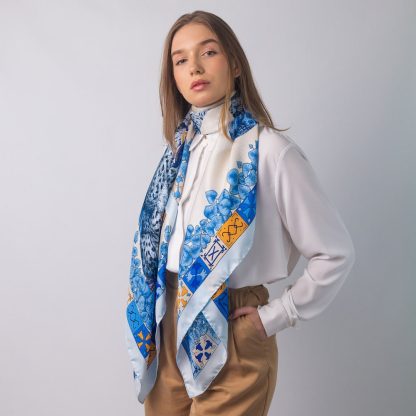 Art print silk scarf - Image 5