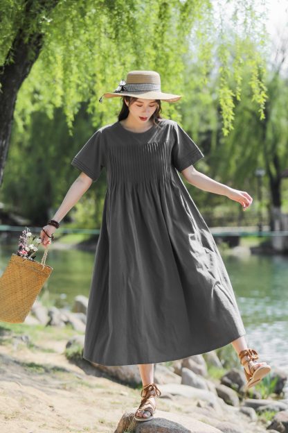 Solid color dress