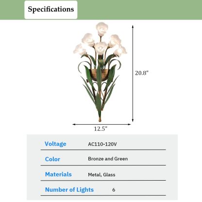 Flower shape wall lamp - Image 7