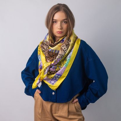 Wild scroll silk scarf - Image 8