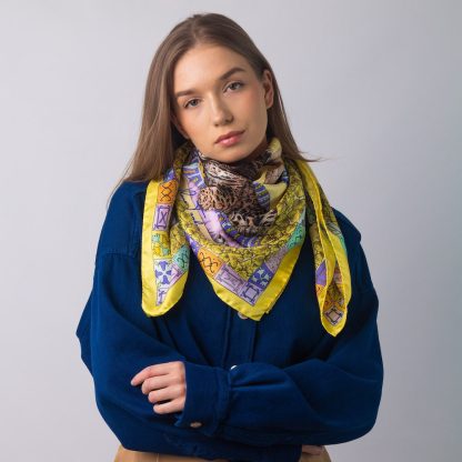 Wild scroll silk scarf - Image 6