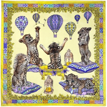 Wild scroll silk scarf - Image 4