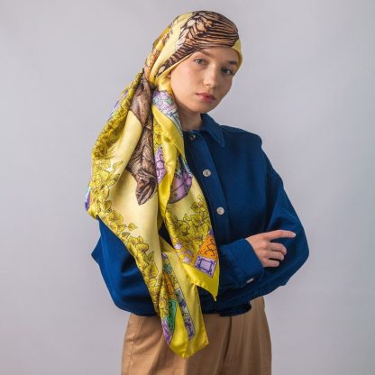 Wild scroll silk scarf - Image 2