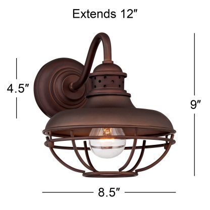Industrial style retro cage outdoor wall light - Image 5