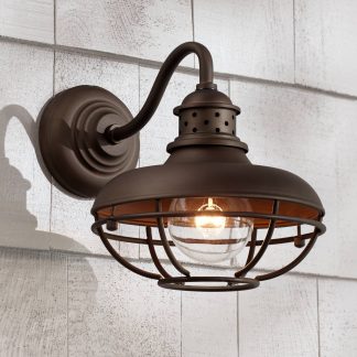 Industrial style retro cage outdoor wall light