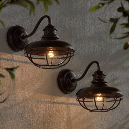 Industrial style retro cage outdoor wall light - Image 3